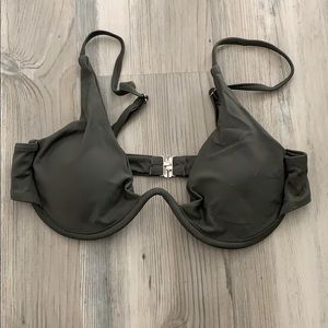 ZAFUL NAVY GREEN BIKINI TOP